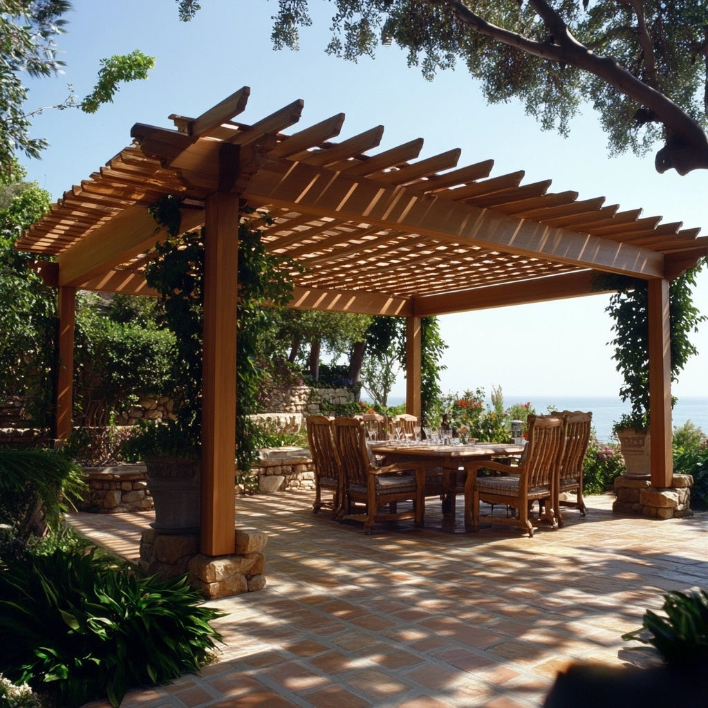 Rustic Retreat Wooden Pergola by Timber Haven