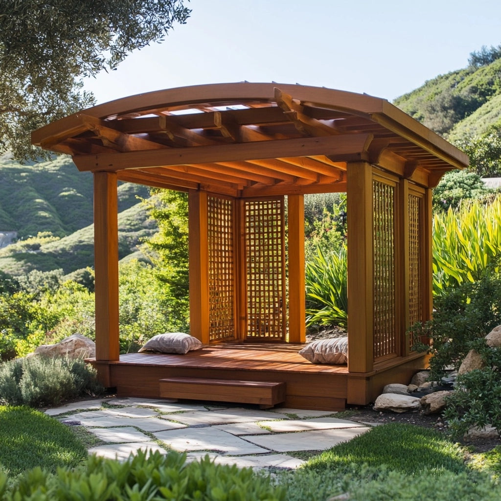 Tranquil Vista Wooden Gazebo by ZenScape Designs