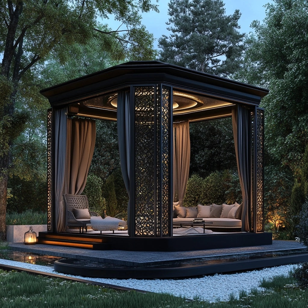 Lumina Luxe Gazebo by Twilight Haven Designs