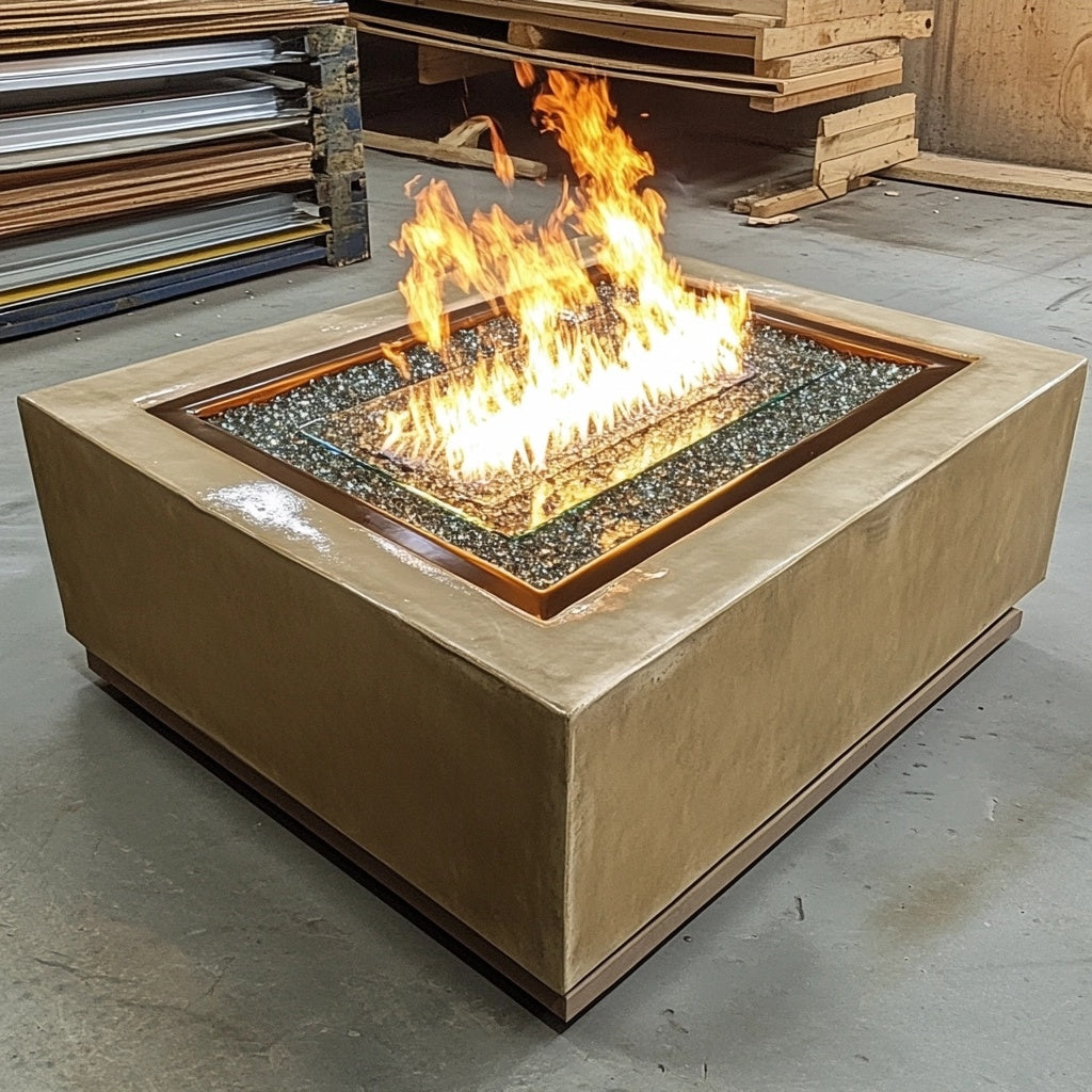 BlazeSquare Fire Table by Elementa Luxe