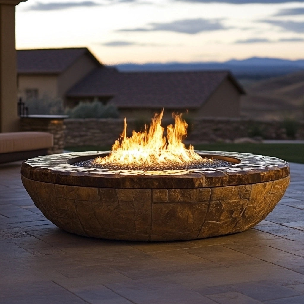 SummitStone Round Fire Pit by TerraFlame Creations