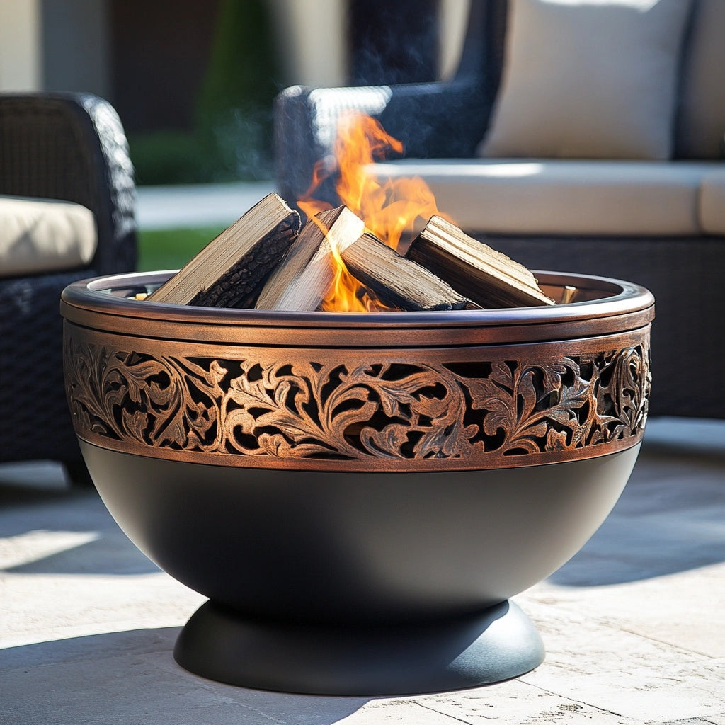 Regal Ember Cast Iron Fire Bowl by IronFlame Designs