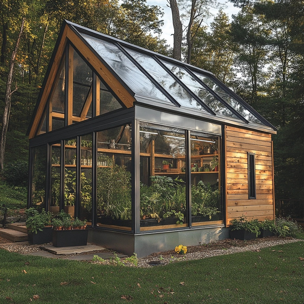 HarvestPeak Greenhouse Cottage by TimberGrow Designs