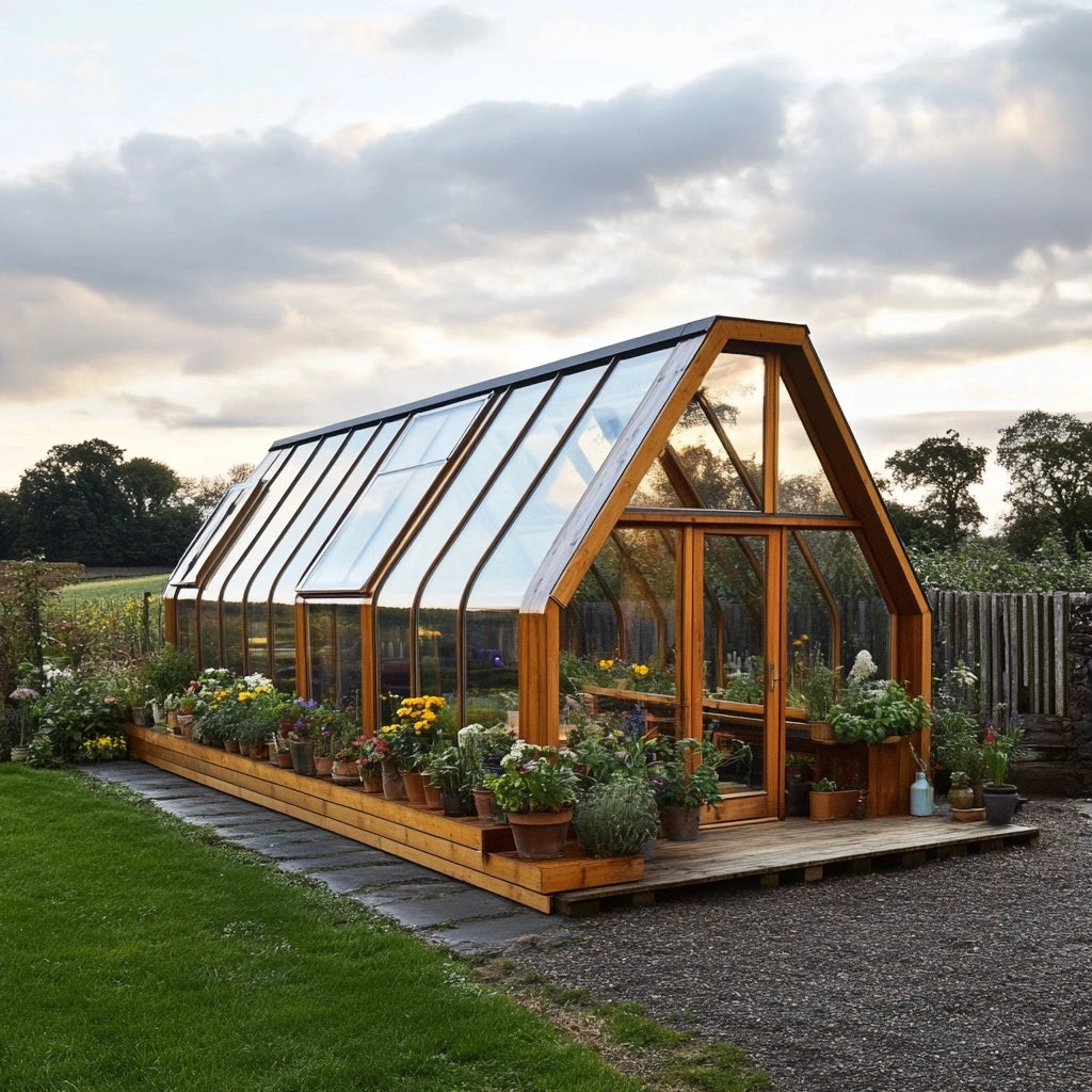 GoldenHarvest A-Frame Greenhouse by NatureGlow Designs