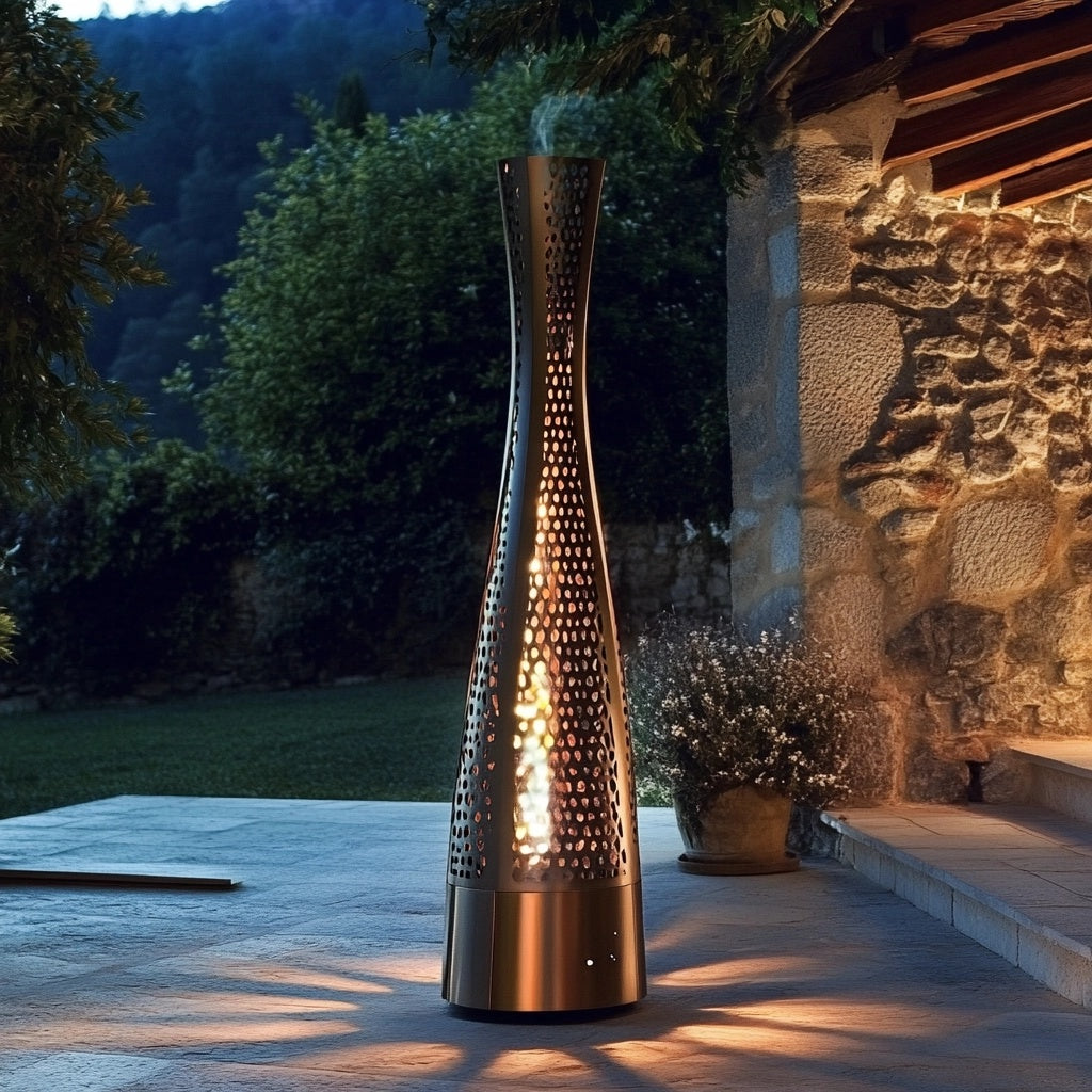 LumaFlare Sculpted Gas Heater by EmberEdge